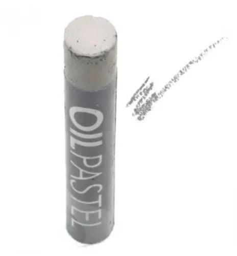 Light Grey Gallery Oil Pastels (Pack of 6) for artists, featuring creamy consistency for easy blending and rich colors.