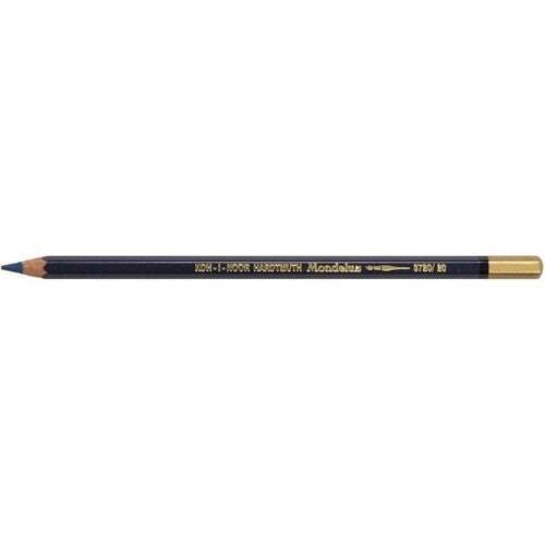 Mondeluz Aquarelle Pencil in Prussian Blue, a water-soluble colored pencil for vibrant, versatile artwork creation.