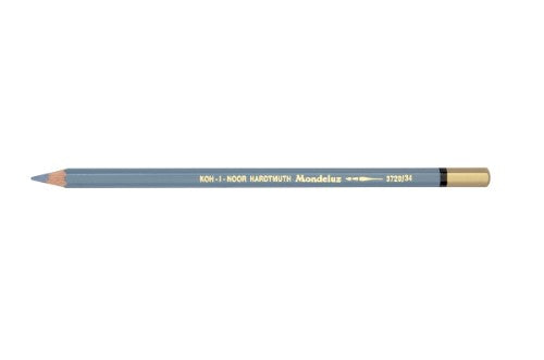 Light Grey Mondeluz Aquarelle Pencil, ideal for shading and blending with water-soluble pigments for vibrant, artistic effects.