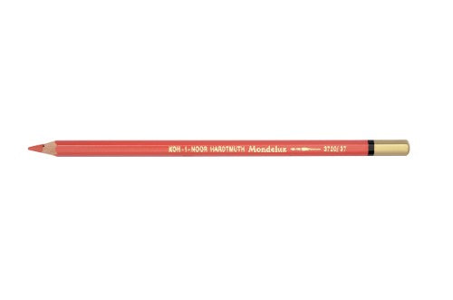 Vibrant Cherry Red Mondeluz Aquarelle Pencil, soft water-soluble lead for watercolor effects and versatile artistry.