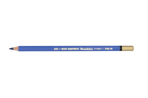 Indigo Blue Mondeluz Aquarelle Pencil, featuring soft, water-soluble pigments for vibrant, blendable watercolor effects.