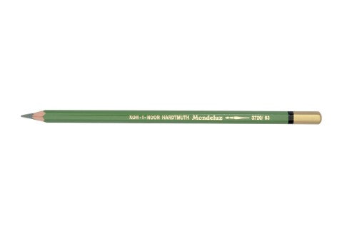Mondeluz Aquarelle Pencil in Olive Green Light, a vibrant water-soluble pencil perfect for drawing and painting techniques.