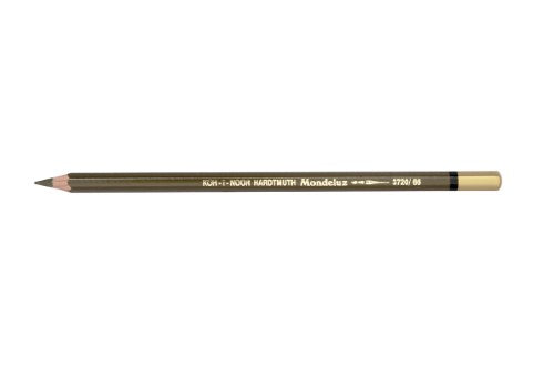 Mondeluz Aquarelle Pencil in Raw Umber, hexagonal, water-soluble, ideal for rich strokes and beautiful watercolor effects.