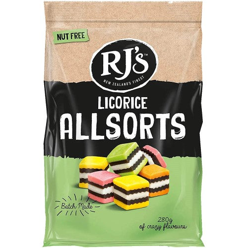 RJ’s Licorice Allsorts 280g ( 12 Pack )