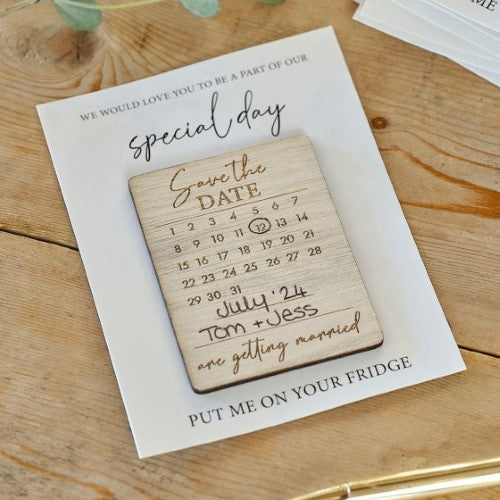 Rustic Romance Save The Date Magnets - Pack of 10