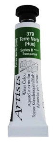 Daler-Rowney 5ml Terre Verte (Hue) watercolor tube showcasing rich, vibrant color for professional artists and detailed washes.