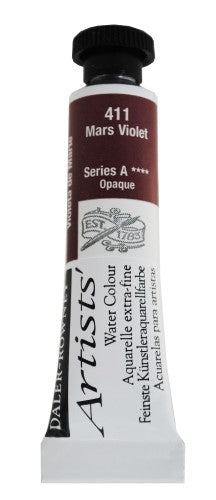 Vibrant Daler-Rowney 5ml Mars Violet watercolor paint, ideal for rich layering and mixing in professional art projects.