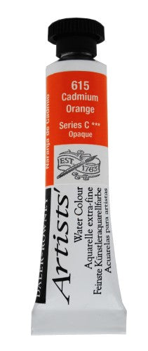 Vibrant 5ml Daler-Rowney Cadmium Orange Artists Watercolour tube, perfect for rich color and smooth application in artwork.