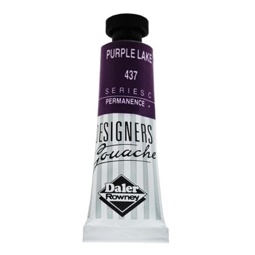 Vibrant 15ml Rowney Gouache in Purple Lake, perfect for illustrations and fine art with excellent opacity and tinting strength.