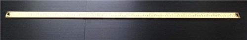 Wooden 100cm metre ruler with metal ends, designed for precise measuring in projects, durable and lightweight for easy use.