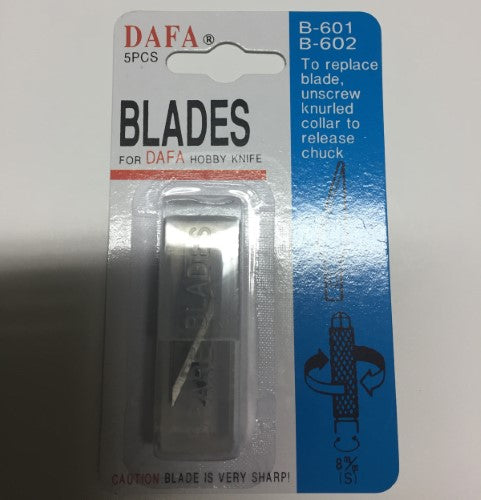 5-piece precision blade set for DAFA Design knives, ensuring sharp, durable cuts for all crafting and DIY projects.