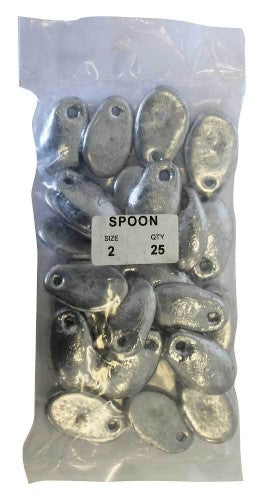 Spoon Sinker - Bulk Pack 2oz (25 per pack)