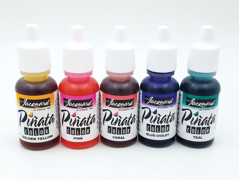 Vibrant Jacquard Piñata Señorita Magenta alcohol ink (14.79ml) ideal for versatile arts and crafts on various surfaces.