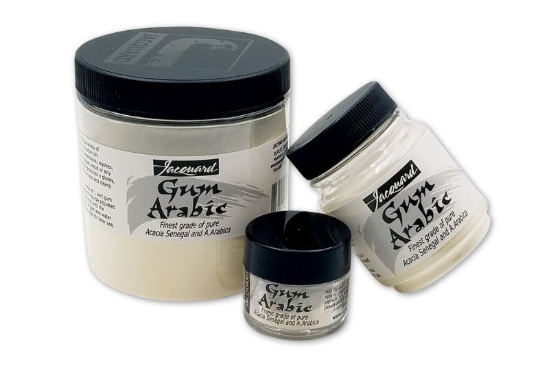 GUM ARABIC - JACQUARD (2.25g) pack, ideal for creating transparent watercolors and vibrant inks for art and crafts.