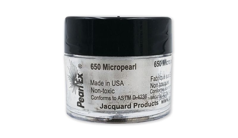 JACQUARD MICRO PEARL 650: 3g powdered pigment for stunning metallic and pearlescent effects in various art mediums.