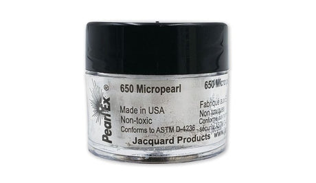 JACQUARD MICRO PEARL 650: 3g powdered pigment for stunning metallic and pearlescent effects in various art mediums.