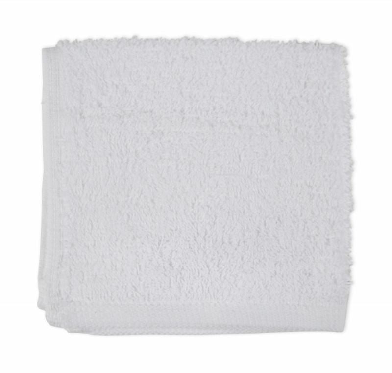 Luxurious 30cm white face cloth made of 100% cotton, soft and absorbent for skincare and everyday use.
