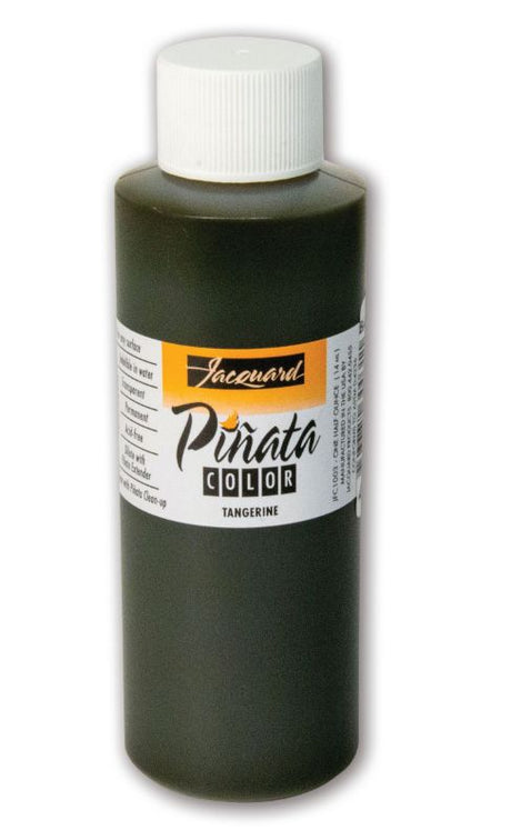 Vibrant Jacquard Piñata Tangerine 003 alcohol ink (118.29ml) for versatile artistry on various non-porous surfaces.