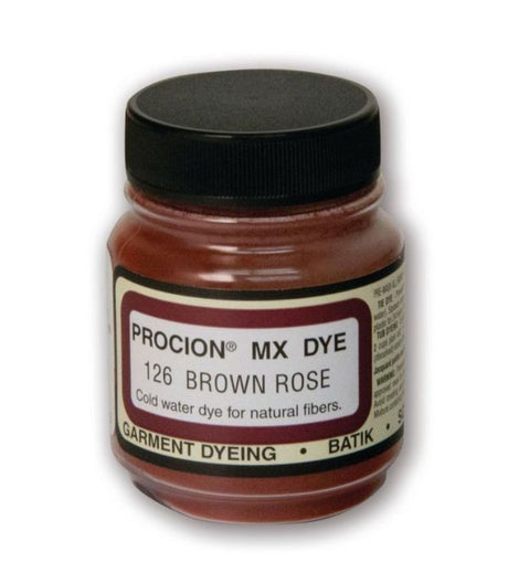 Vibrant PROCION MX JACQUARD BROWN ROSE dye, perfect for cold water dyeing on cotton, linen, and hemp fabrics.
