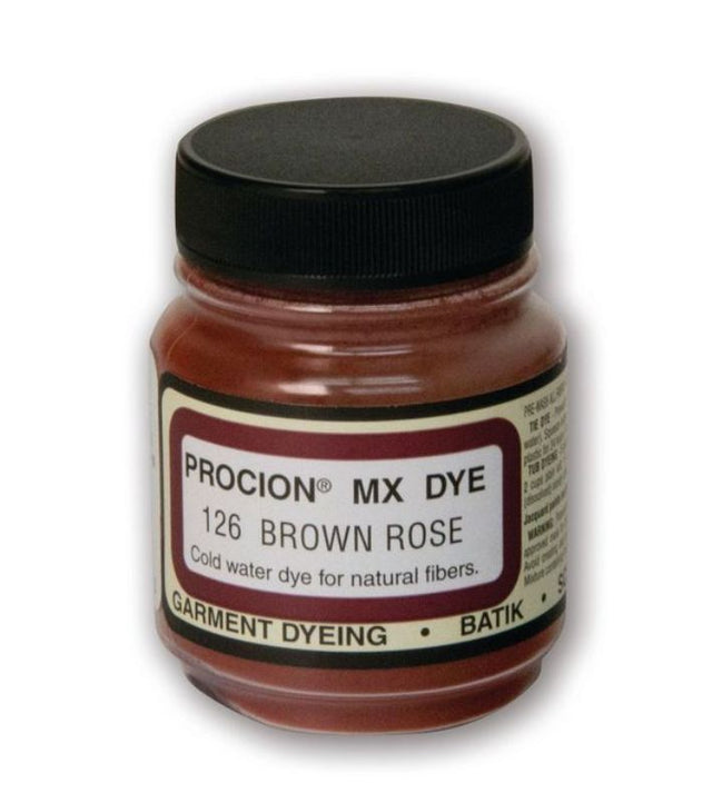 Vibrant PROCION MX JACQUARD BROWN ROSE dye, perfect for cold water dyeing on cotton, linen, and hemp fabrics.