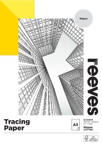 Reeves Tracing Paper Pads 90GSM A3