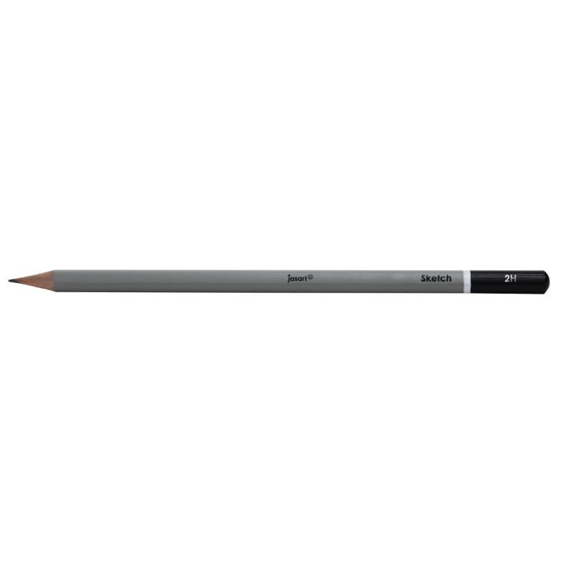 JASART 2H sketching pencil with smooth wood casing, break-resistant lead, FSC certified for eco-friendly artistry.