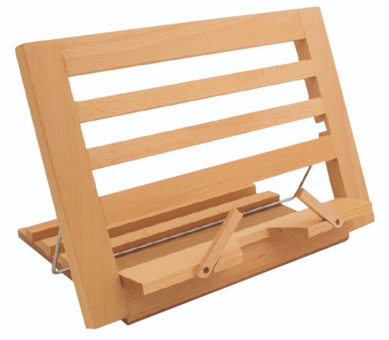 JASART Bookrack Table Easel in durable beechwood, adjustable 35-65 degrees, perfect for art and display uses.
