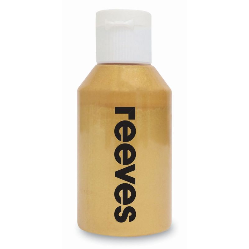 Metallic acrylic pour paint set, four 100ml bottles with pour medium; vibrant colors for fluid art creation.