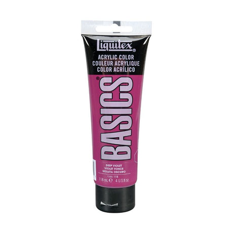 Deep violet acrylic paint in a 118ml tube, ideal for artists with excellent pigment load and a creamy, satin finish.