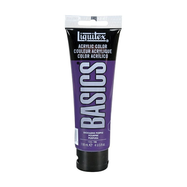 Vibrant Dioxazine Purple acrylic paint in a 118ml tube, ideal for blending, layering, and creative projects.