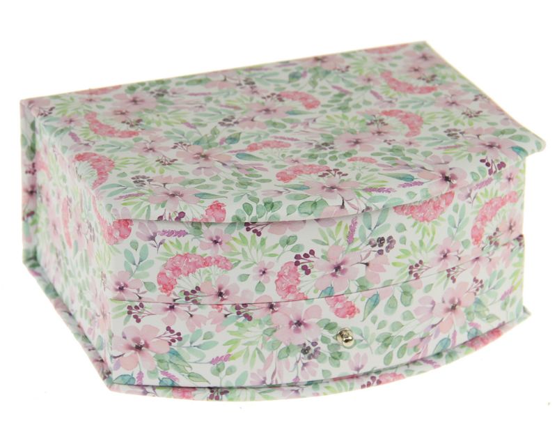 Jewellery Box - Curved Front PU Leather Large (21cm)