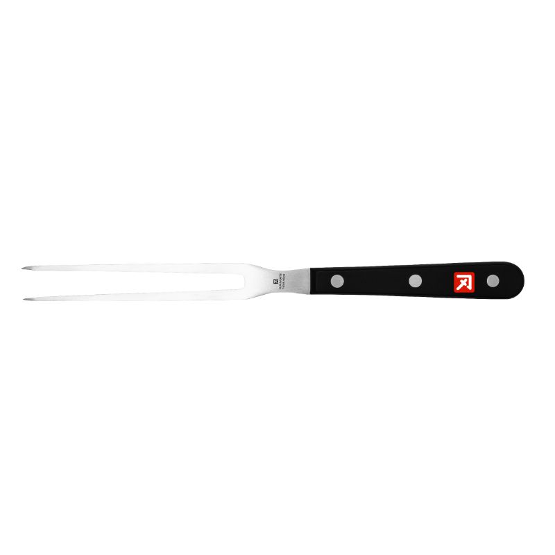 16cm Kamati Gourmet Cook's Fork with high carbon stainless steel, ideal for carving and serving meat safely and efficiently.