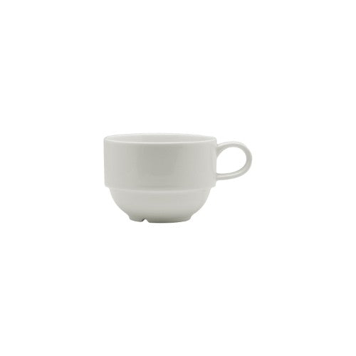 Elegant Leela Baralee stacking coffee cup made from natural clay, designed for functionality and style in any setting.