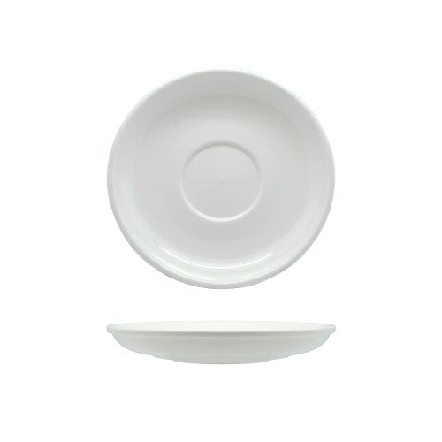 Set of 6 elegant Rockingham stacker saucers, perfect for enhancing coffee and tea experiences while saving space.