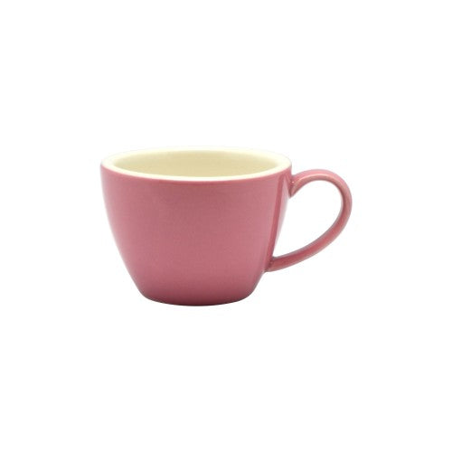 Set of 6 Rockingham Pink Flat White/Tea Cups, 170ml, elegant porcelain with a charming pink hue, perfect for tea and coffee.