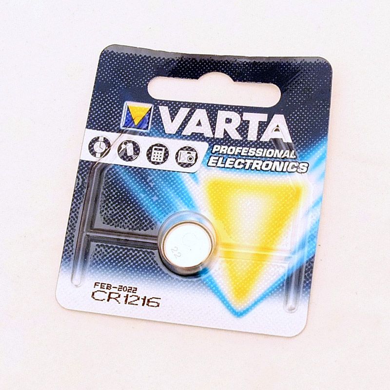 VARTA CR1216 3V Lithium Coin Battery, compact, reliable for watches, toys, and medical devices, with 10-year shelf life.