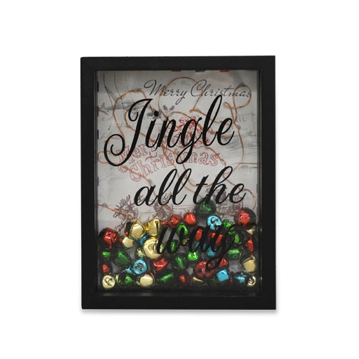 Jingle All The Way Shadow Box, a festive 22x17cm decoration featuring a charming holiday scene to enhance your Christmas decor.