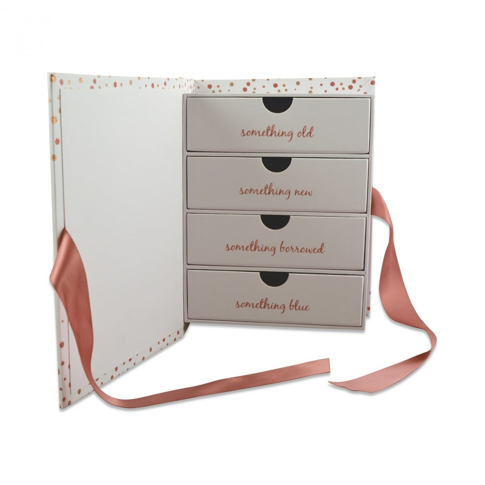 Elegant Mr & Mrs Keepsake Drawers (17x22cm) for storing mementos, perfect for weddings or anniversaries.