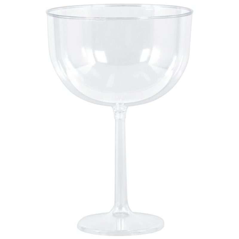 Jumbo Wine Glasses Clear Plastic Pack of 4