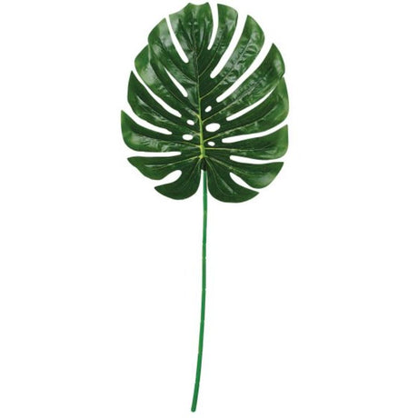 Palm Leaf Plastic Decoration, 27cm x 75cm, realistic tropical decor for home or events, lightweight and versatile.