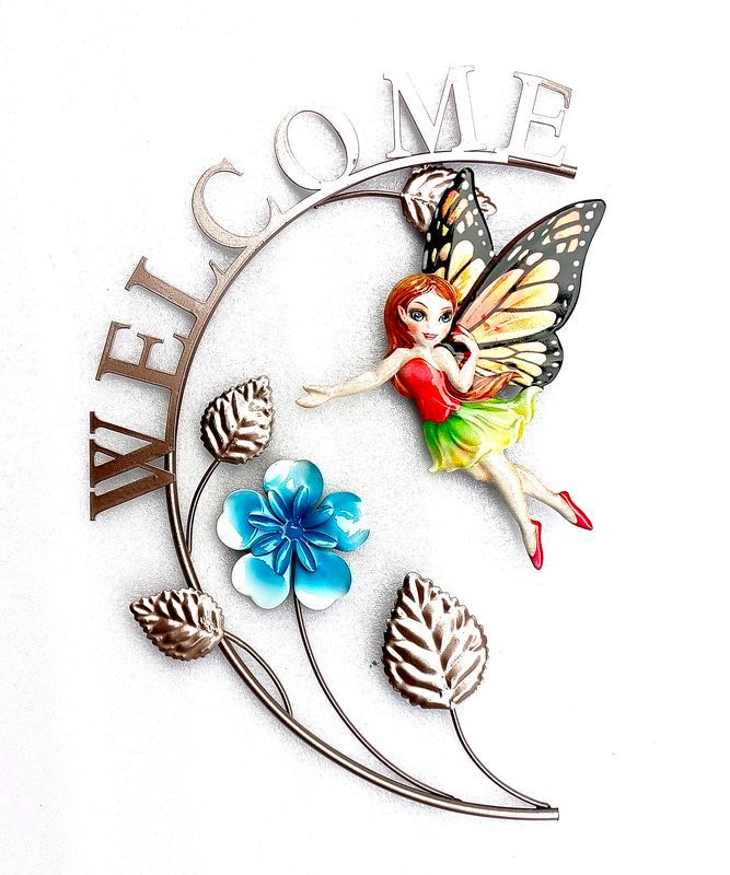 Whimsical fairy wall art set of 2, featuring delicate wing designs, perfect for children's rooms or cozy spaces.