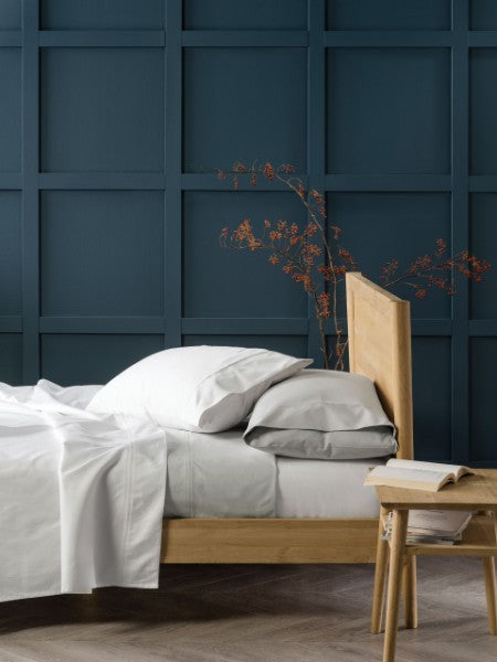 Luxurious Californian King Sheet Set in silver, 1000TC 100% cotton, includes flat and fitted sheets plus two pillowcases.