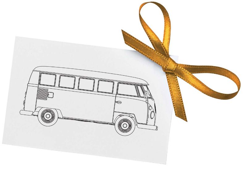 1/43 diecast model of a VW Camper celebrating milestones, featuring intricate detailing and authentic colors by Corgi.