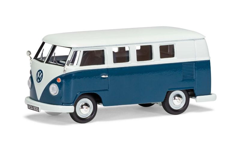 Diecast Model Car - 1/43 VW Type 2 Camper (Blue/White)