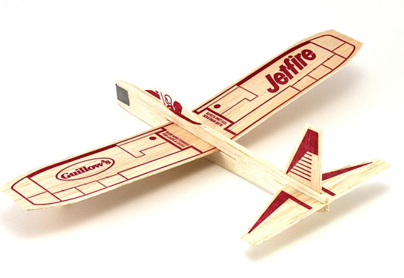 Balsa wood Jetfire Glider model kit, unassembled, ideal for hobbyists to explore aerodynamics and enjoy outdoor flying fun.