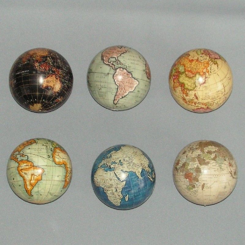 Set of 6 assorted 10cm globes in vibrant colors, perfect for Christmas trees and festive displays.