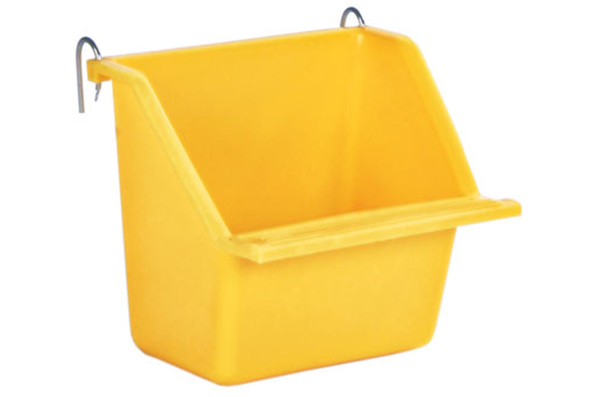 High-back bird cage coop cup (9cm) designed for comfort, preventing spills while holding food or water for small to medium birds.