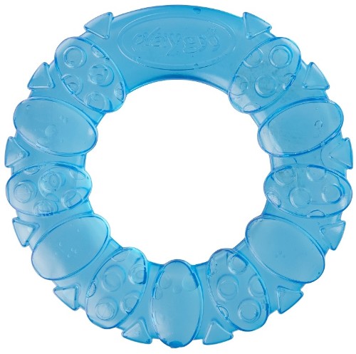 Colorful Soothing Circle Water Teether by Playgro, filled with purified water for teething relief and sensory play.