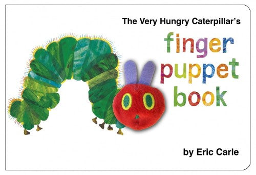 Interactive finger puppet book featuring the Hungry Caterpillar, promoting early learning and imaginative play for toddlers.