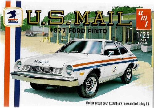 1/25 scale model of a 1970 Ford Pinto USPS kitset, featuring detailed assembly instructions and USPS styling.